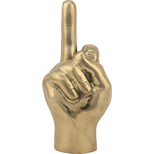 001 S-335546 | Primary Silo | The Finger by Noir in brass. Made from brass in a modern style.