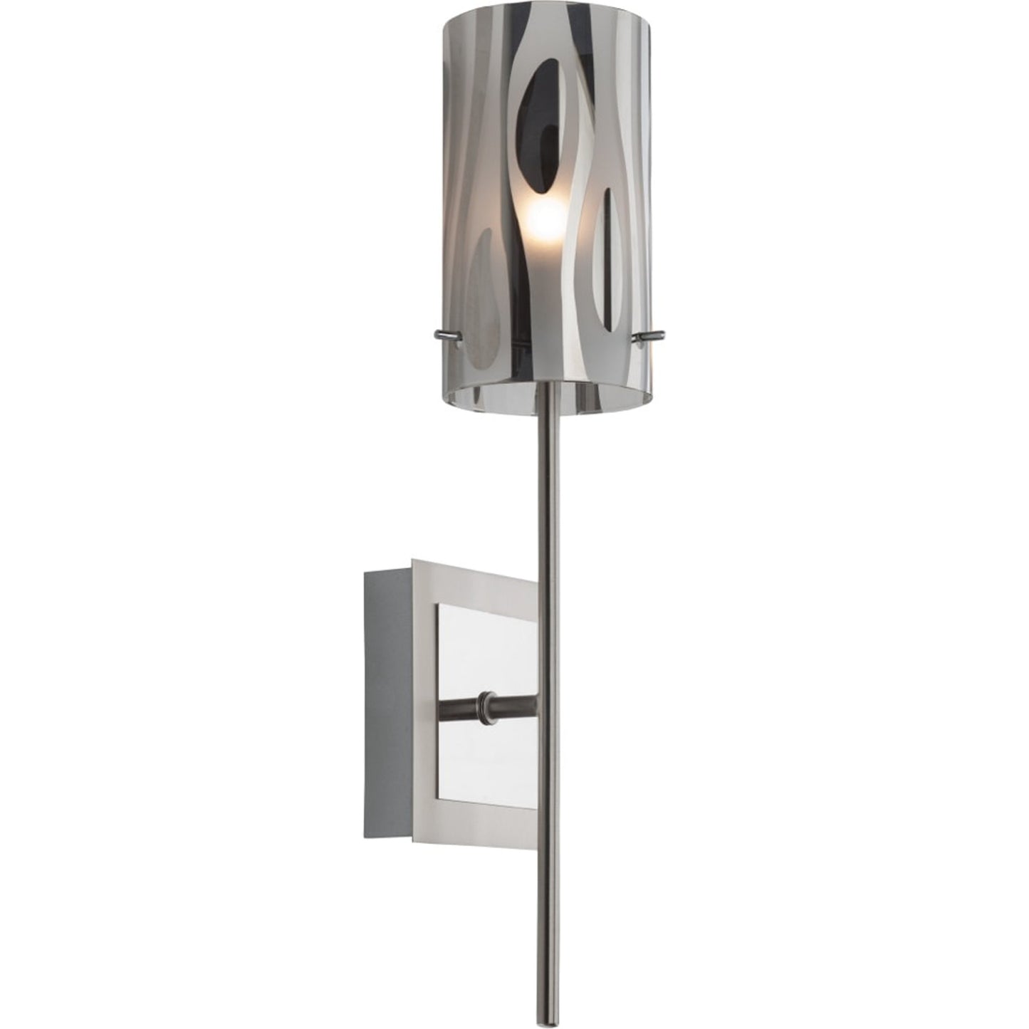 001 SR-817652 | Additional Silo | Chroman Empire Sconce by Varaluz in chrome. Made from chrome, two-layer smoky chrome in a modern style.