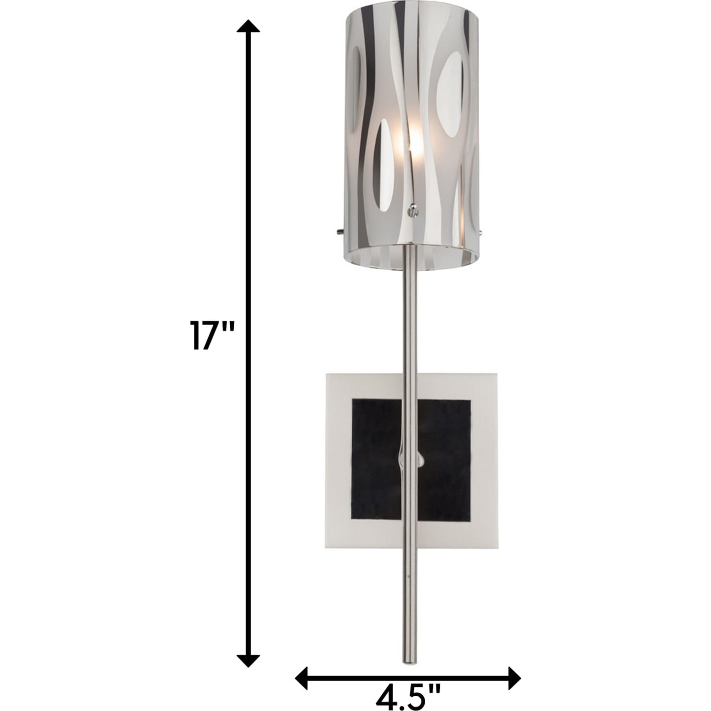 004 SR-817652 | Additional Silo | Chroman Empire Sconce by Varaluz in chrome. Made from chrome, two-layer smoky chrome in a modern style.