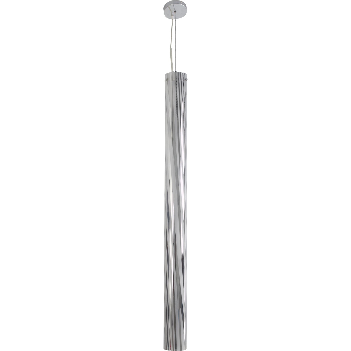 002 SR-817653 | Additional Silo | Chroman Empire Tall Cylinder Pendant by Varaluz in chrome. Made from chrome, two-layer smoky chrome in a modern style.