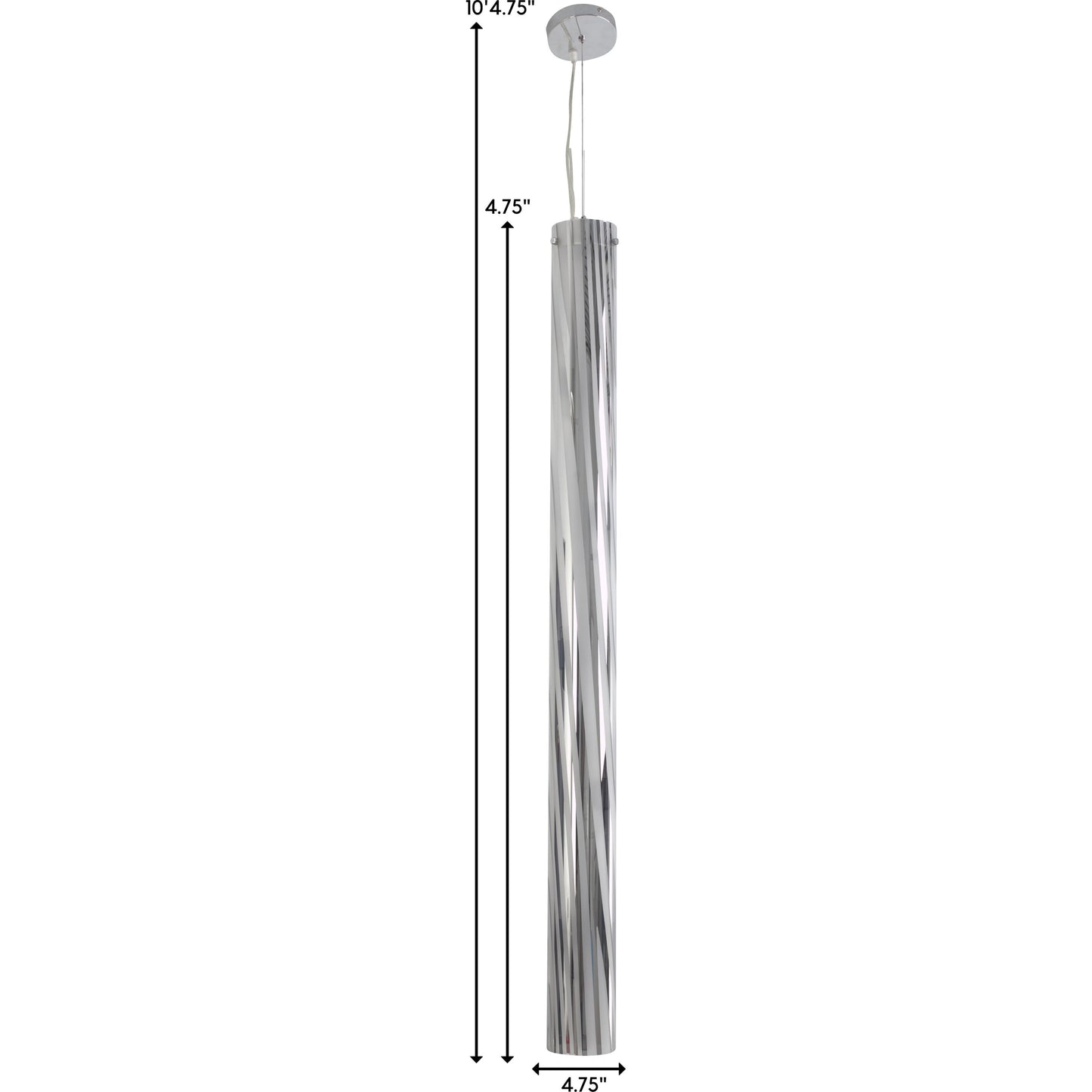 004 SR-817653 | Additional Silo | Chroman Empire Tall Cylinder Pendant by Varaluz in chrome. Made from chrome, two-layer smoky chrome in a modern style.