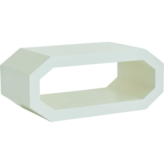 001 SR-701058 | Primary Silo | Cubist Coffee Table by Global Views in polyurethane lacquer, ivory polished w, wax. Made from mdf, pine in a modern style.