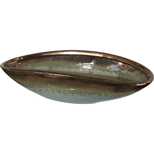 Iroquois Glaze Bowl by Uttermost in green. Made from earthenware in a eclectic & global style.