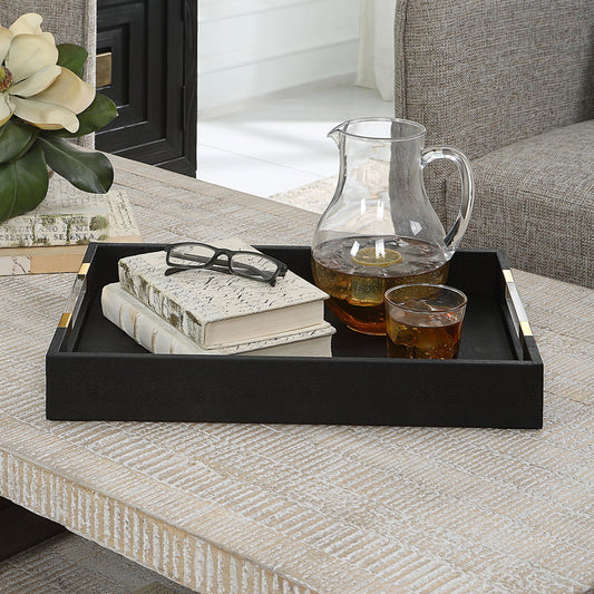 Wessex Shagreen Tray by Uttermost. Made from unique in a modern style.
