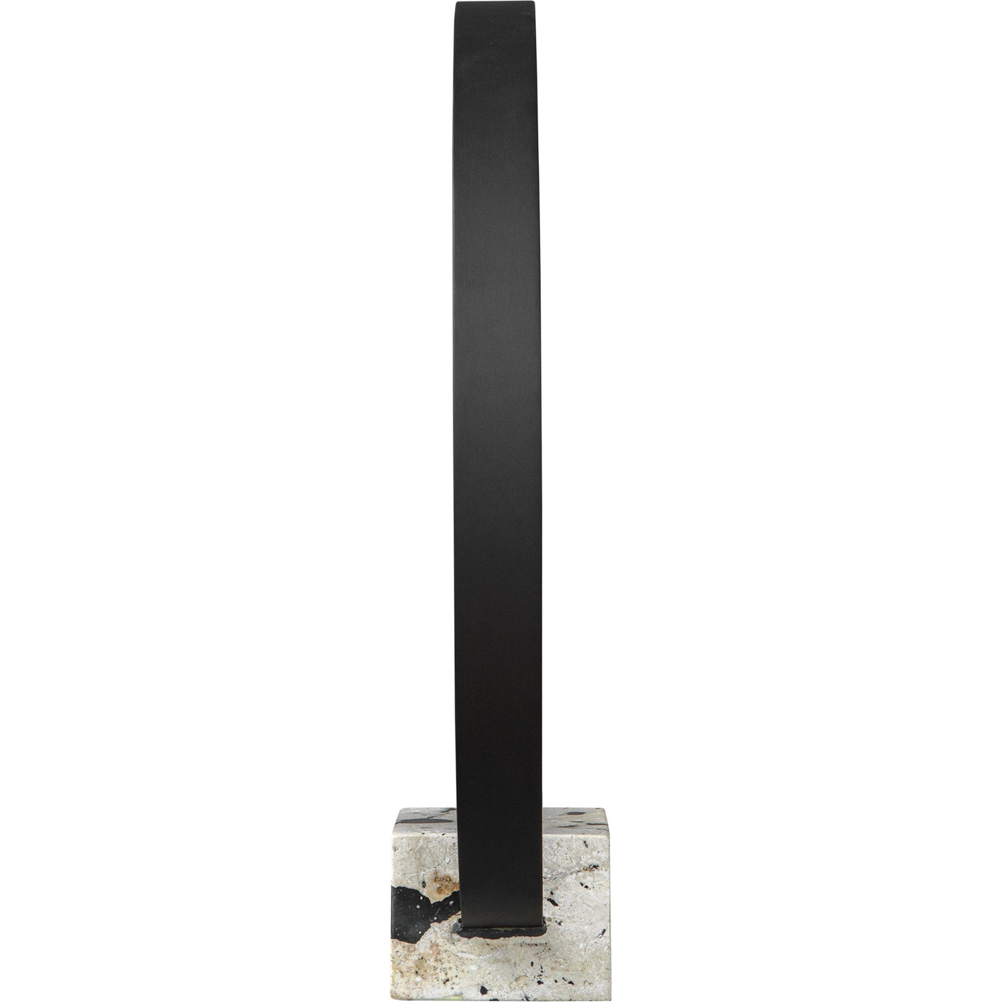 003 SI-1981235 | Additional Silo | Around Again Circular Sculpture by Uttermost in satin black. Made from stone, metal in a modern style.