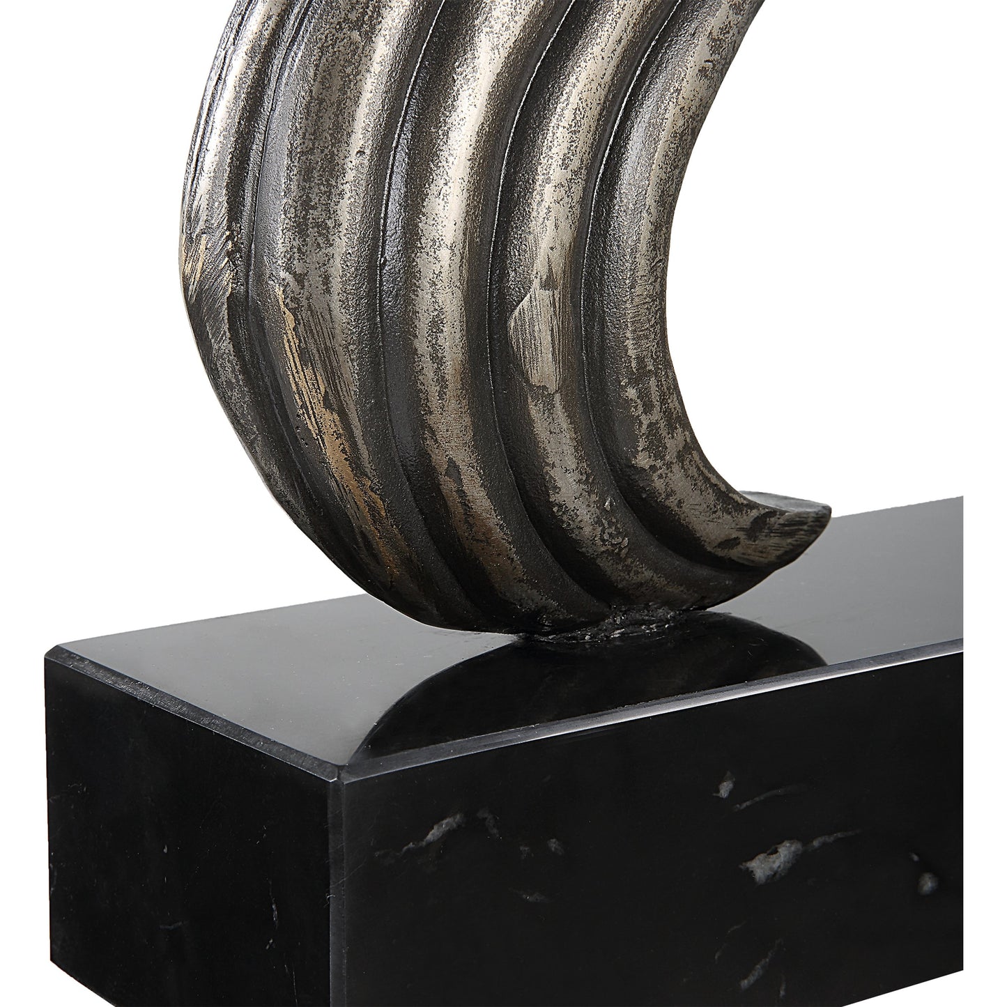 002 SI-1981245 | Additional Silo | Take the Lead Sculpture by Uttermost in aged silver. Made from iron, marble in a modern style.