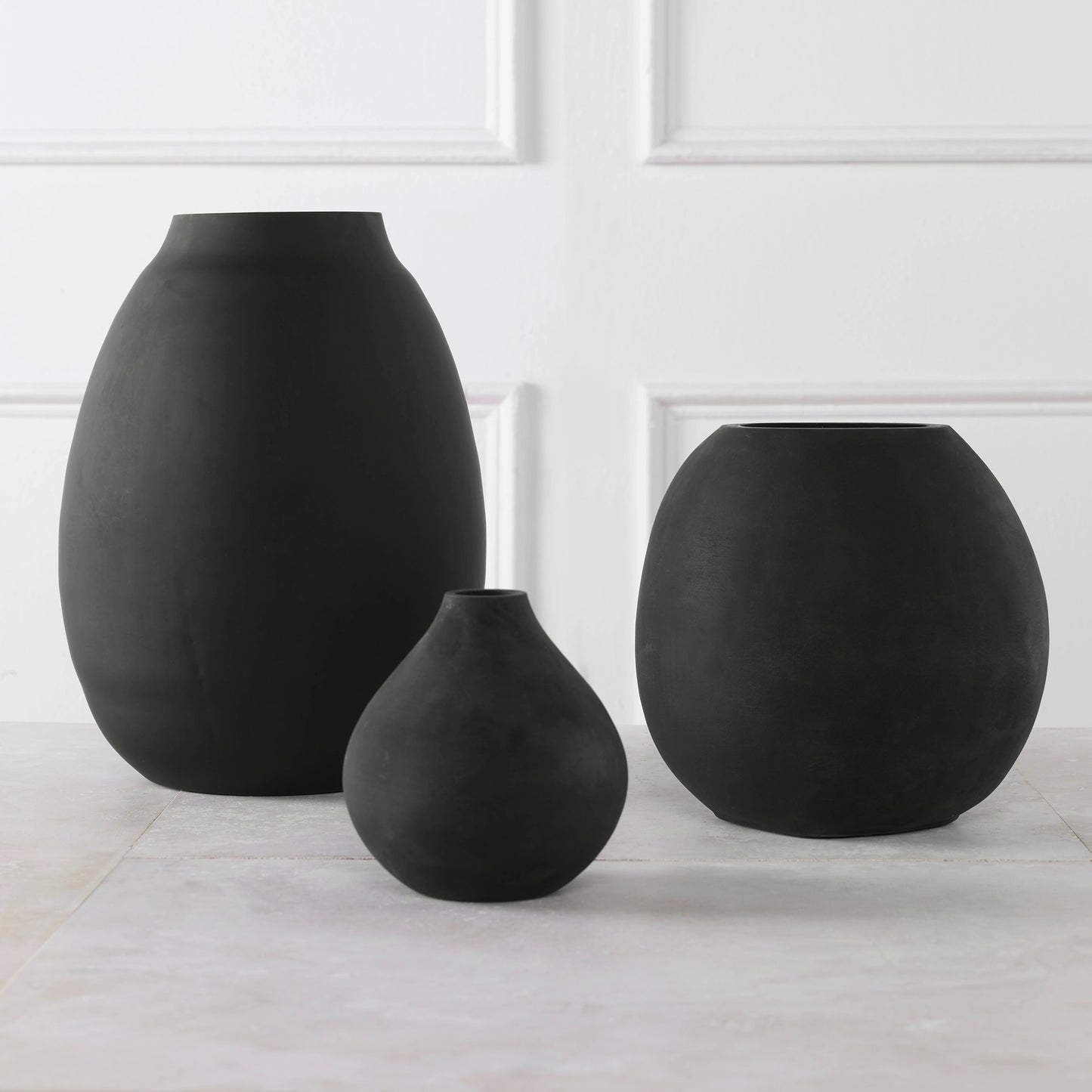 003 SI-1981259 | Additional Silo | Hearth Vases by Uttermost in matte black. Made from glass in a modern style.