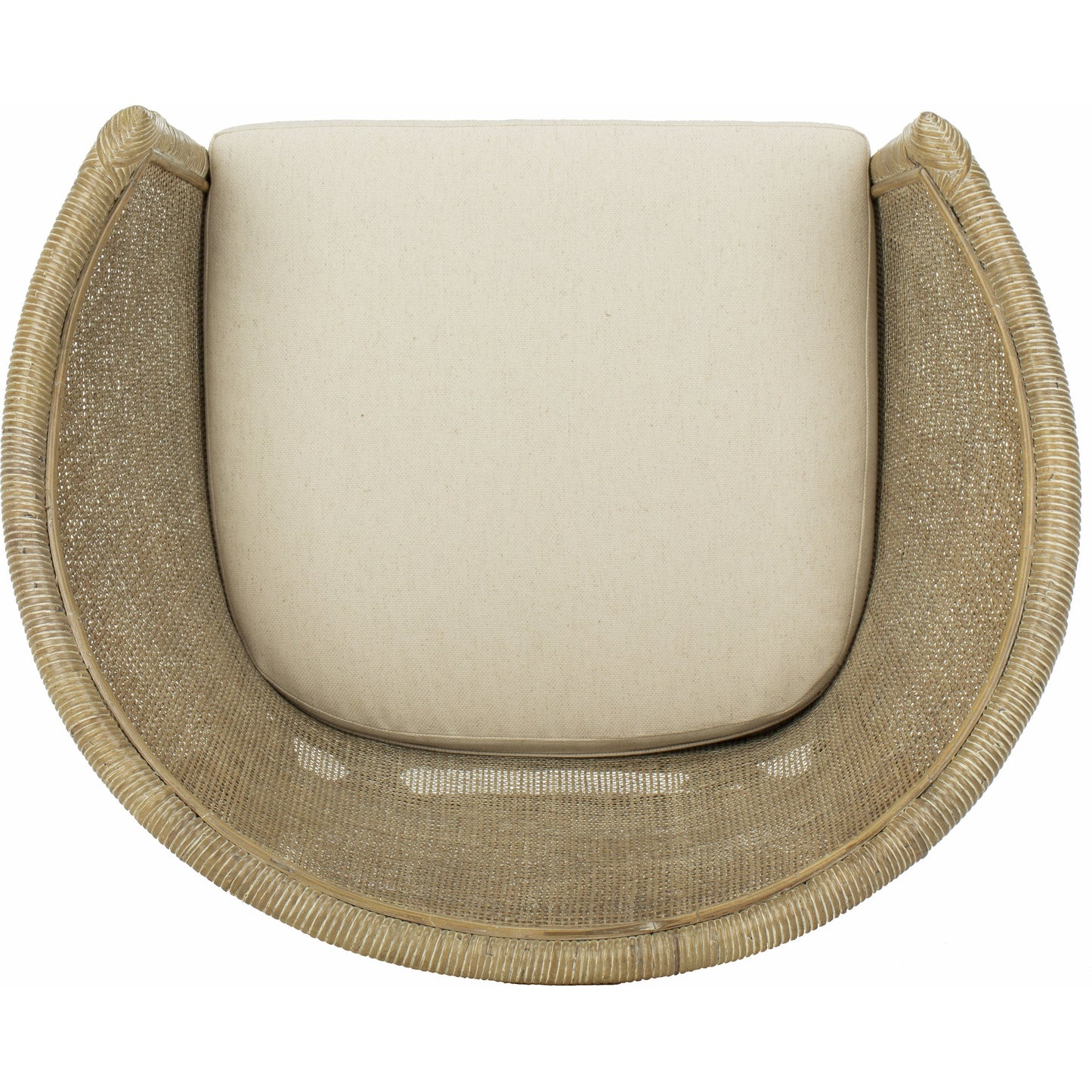 006 S-339265 | Additional Silo | Attala Rattan Armchair by HedgeApple Essentials in white washed. Made from rattan in a coastal style.