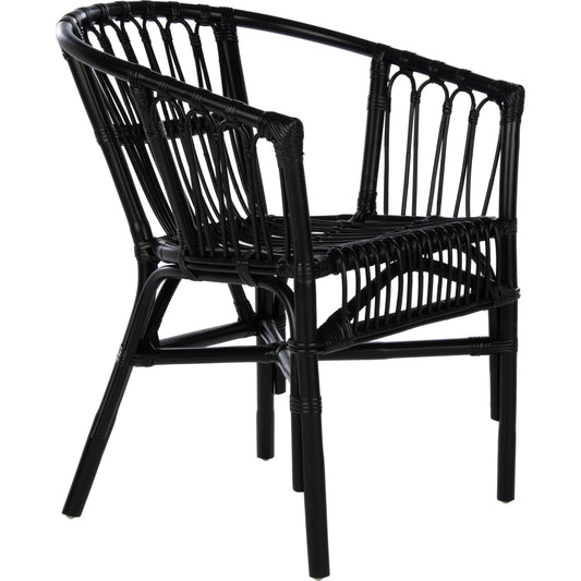 Wahkiakum Rattan Accent Chair (Set of 2) by HedgeApple Essentials in black. Made from unique in a coastal style.