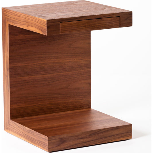 Zio Sidetable by Moe's Home Collection in black and painted finish. Made from oak veneer, mdf, drawer: mdf in a modern style.