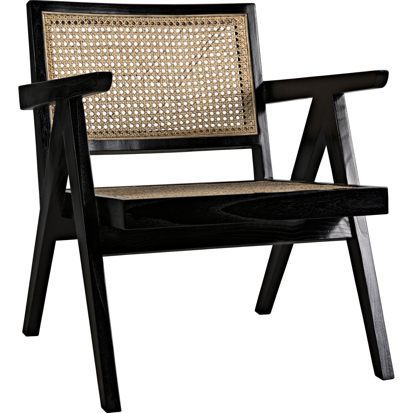 001 SR-888735 | Additional Silo | Jude Relax Chair by Noir in charcoal black. Made from sungkai wood in a modern style.