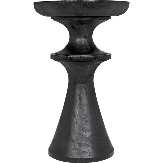 Nolan Side Table by Noir in burnt black. Made from munggur in a modern style.