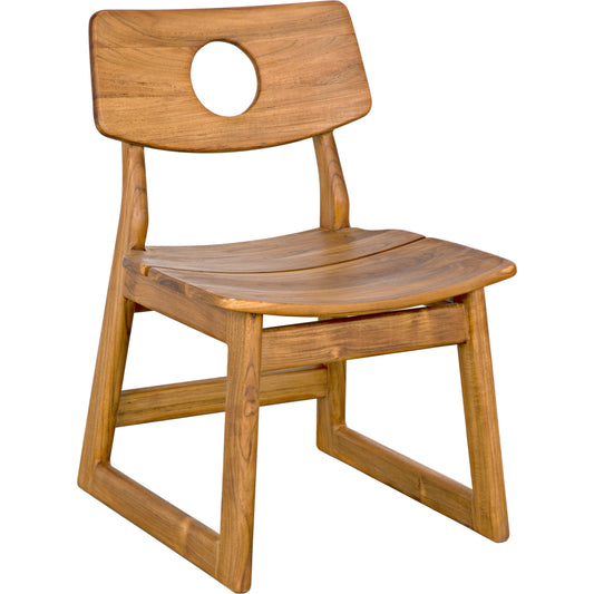 Buraco Chair by Noir in satin gloss teak. Made from teak in a modern style.