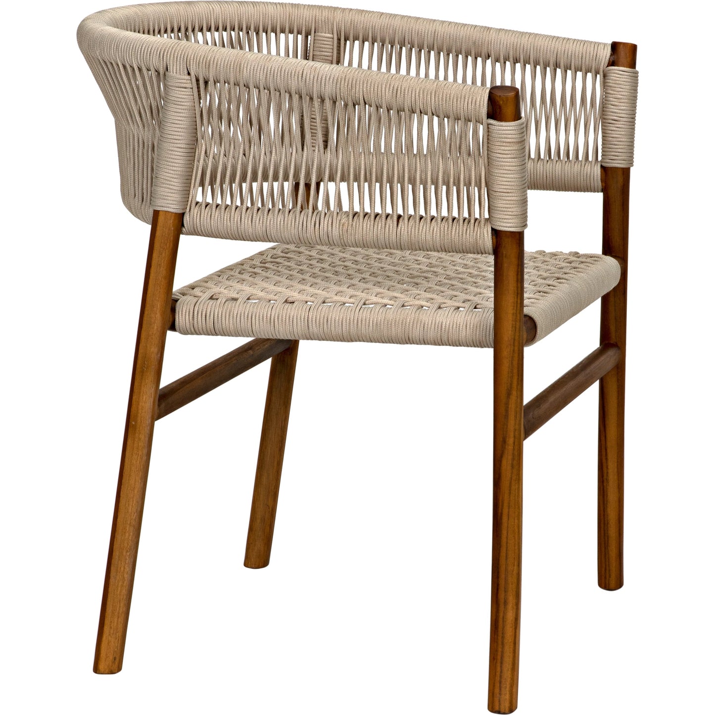 004 SI-1956844 | Additional Silo | Conrad Chair by Noir in cleart coat flat teak. Made from teak and rope in a cottage & farmhouse style.