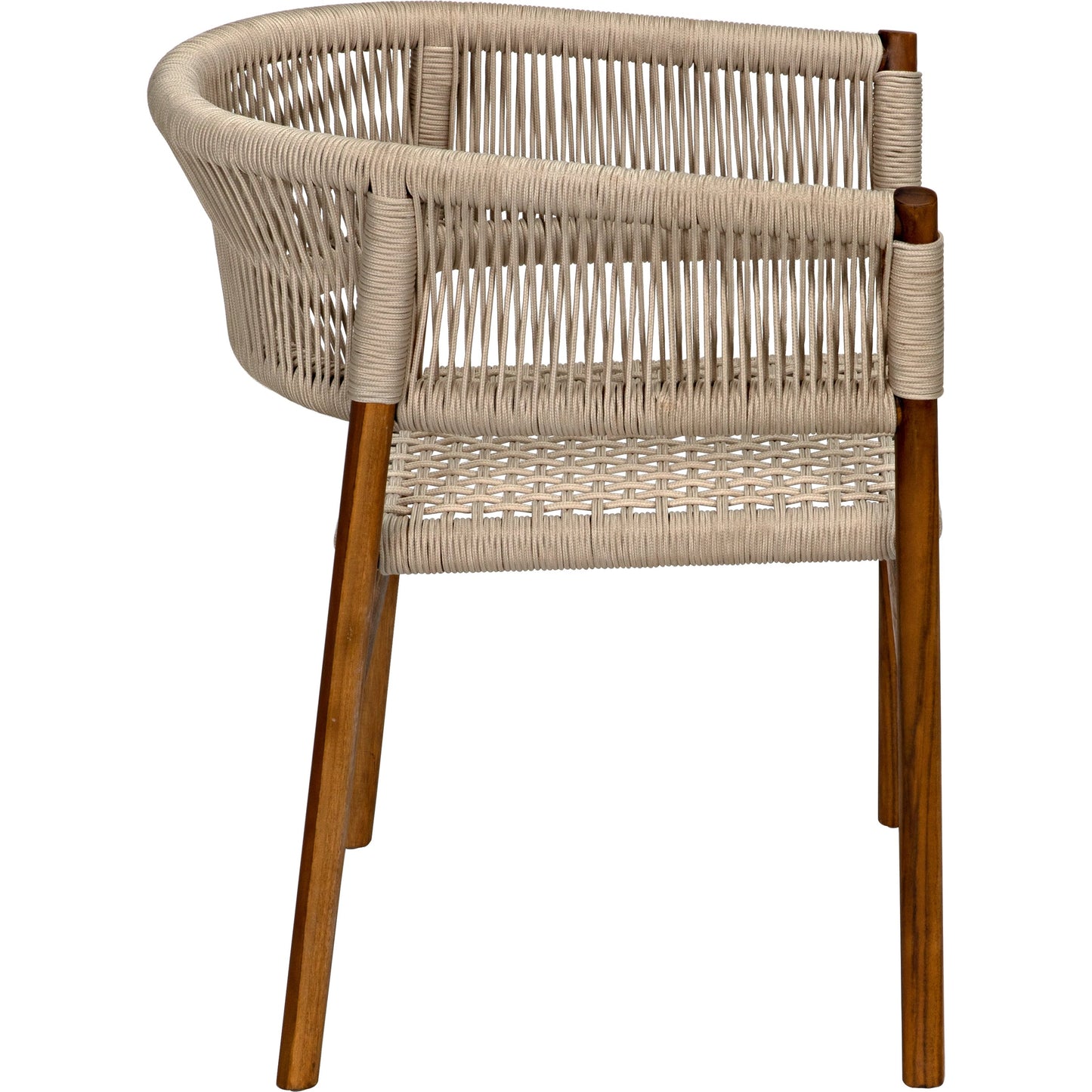 006 SI-1956844 | Additional Silo | Conrad Chair by Noir in cleart coat flat teak. Made from teak and rope in a cottage & farmhouse style.