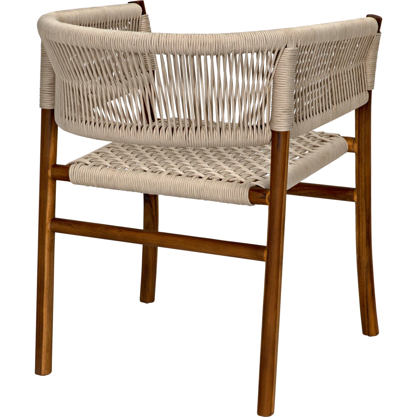 007 SI-1956844 | Additional Silo | Conrad Chair by Noir in cleart coat flat teak. Made from teak and rope in a cottage & farmhouse style.