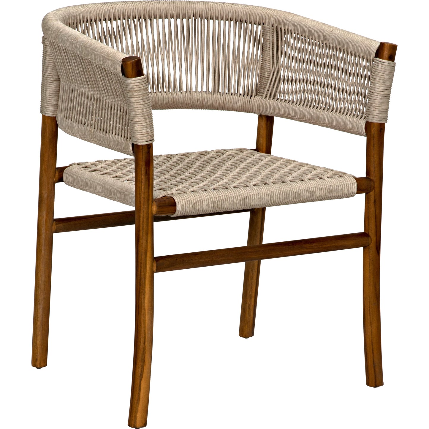 001 SI-1956844 | Additional Silo | Conrad Chair by Noir in cleart coat flat teak. Made from teak and rope in a cottage & farmhouse style.