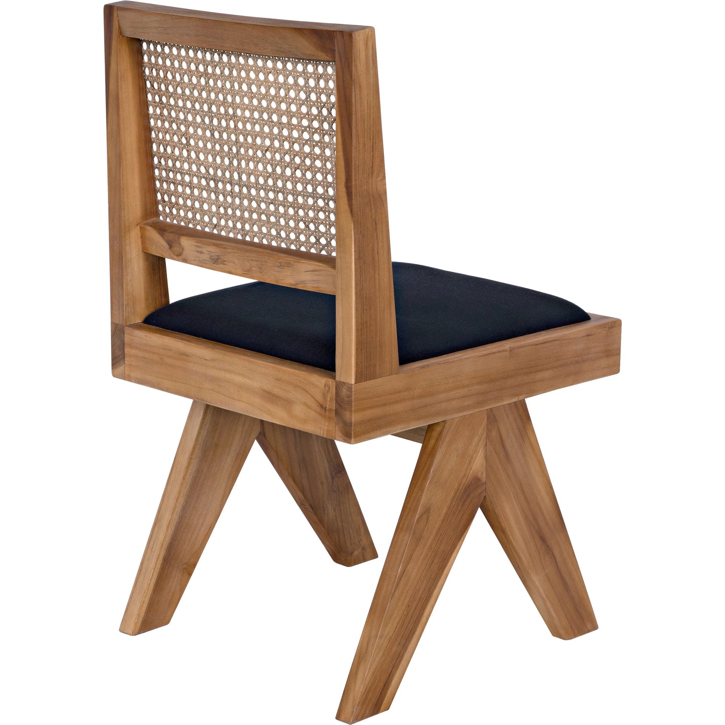 006 SI-1956846 | Additional Silo | Contucius Chair by Noir in clear coat flat teak. Made from teak and canning in a cottage & farmhouse style.