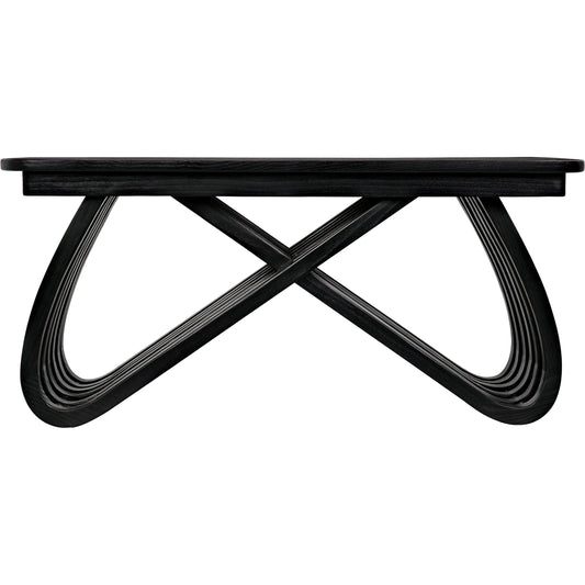 001 SI-1956905 | Primary Silo | Infinity Coffee Table by Noir in charcoal black. Made from sungkai in a modern style.