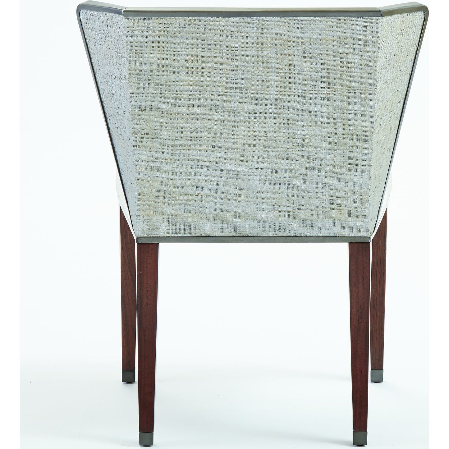 013 SR-700749 | Unknown | Argento Chair by Global Views in pewter. Made from acacia, beech, raffia, steel, velvet in a transitional style.
