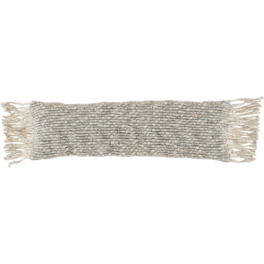 001 SI-2354156,SR-861453,SR-861454 | Primary Silo | Angora AGO01 Pillow by Jaipur Living in gray, cream. Made from 70% wool, 20% polyester, 10% linen in a eclectic & global style.