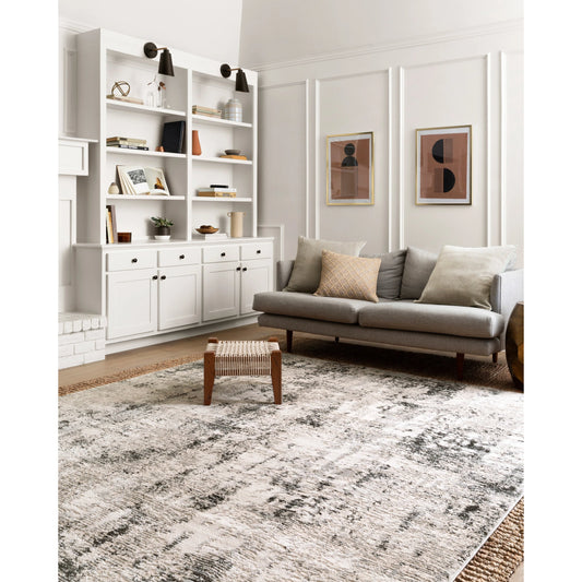 Alchemy ALC-04 Rug by Loloi in silver, graphite. Made from high pile: 100% polypropylene, short pile: 100% polyester in a unique style.