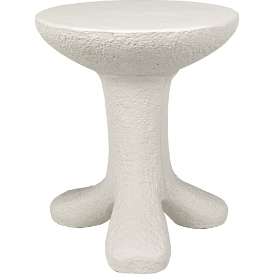 Laramy Side Table by Noir in white. Made from fiber cement in a modern style.