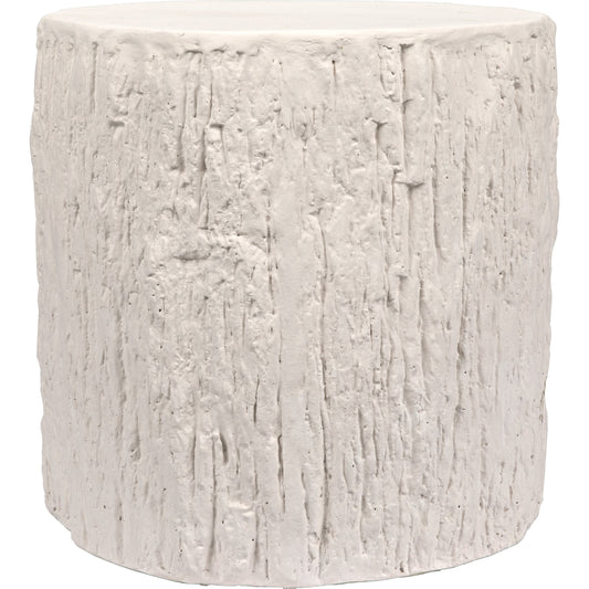 Trunk Side Table by Noir in white. Made from fiber cement in a eclectic & global style.