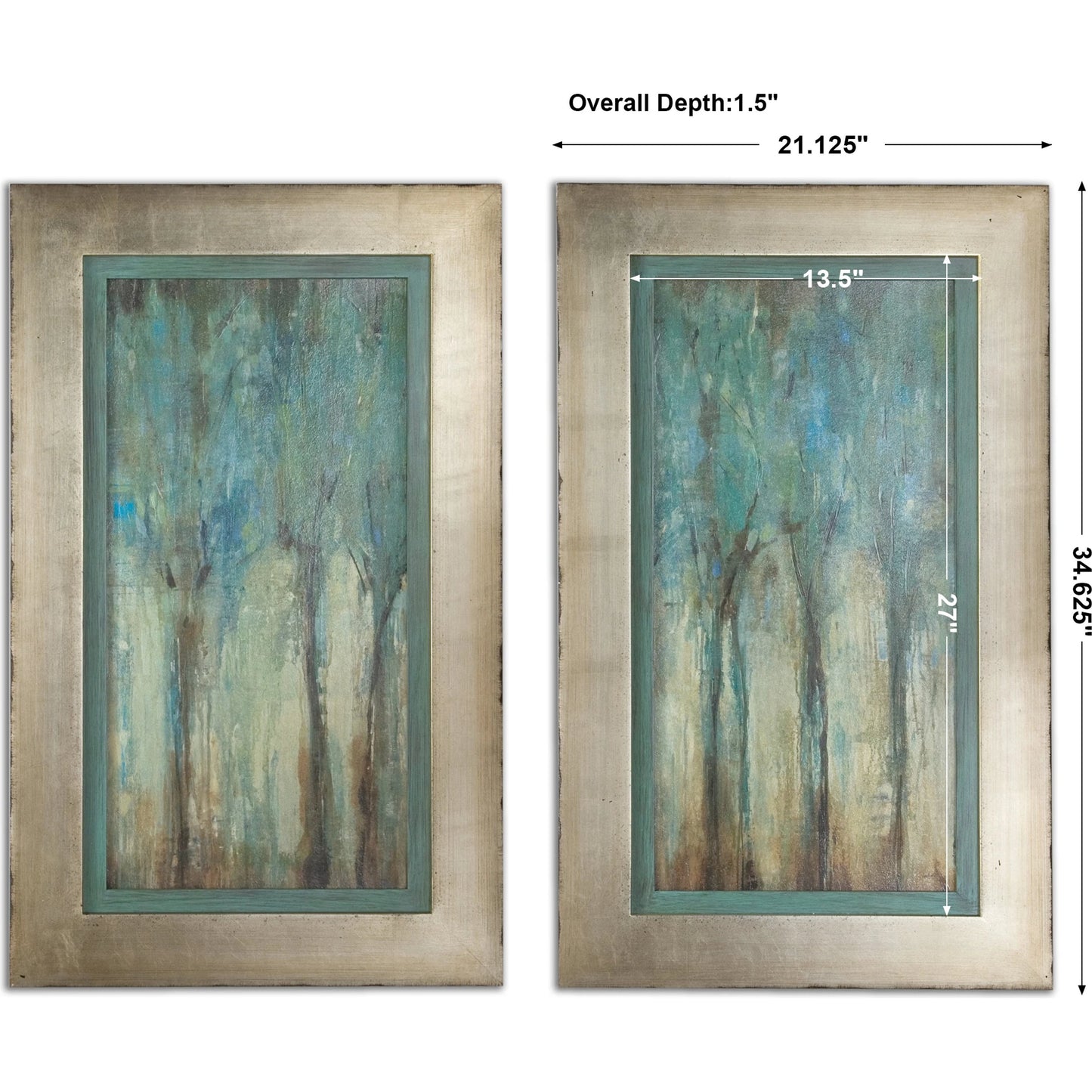 003 S-254105 | Additional Silo | Whispering Wind Framed Art (Set of 2) by Uttermost in multi. Made from wood, mdf, paper in a modern style.