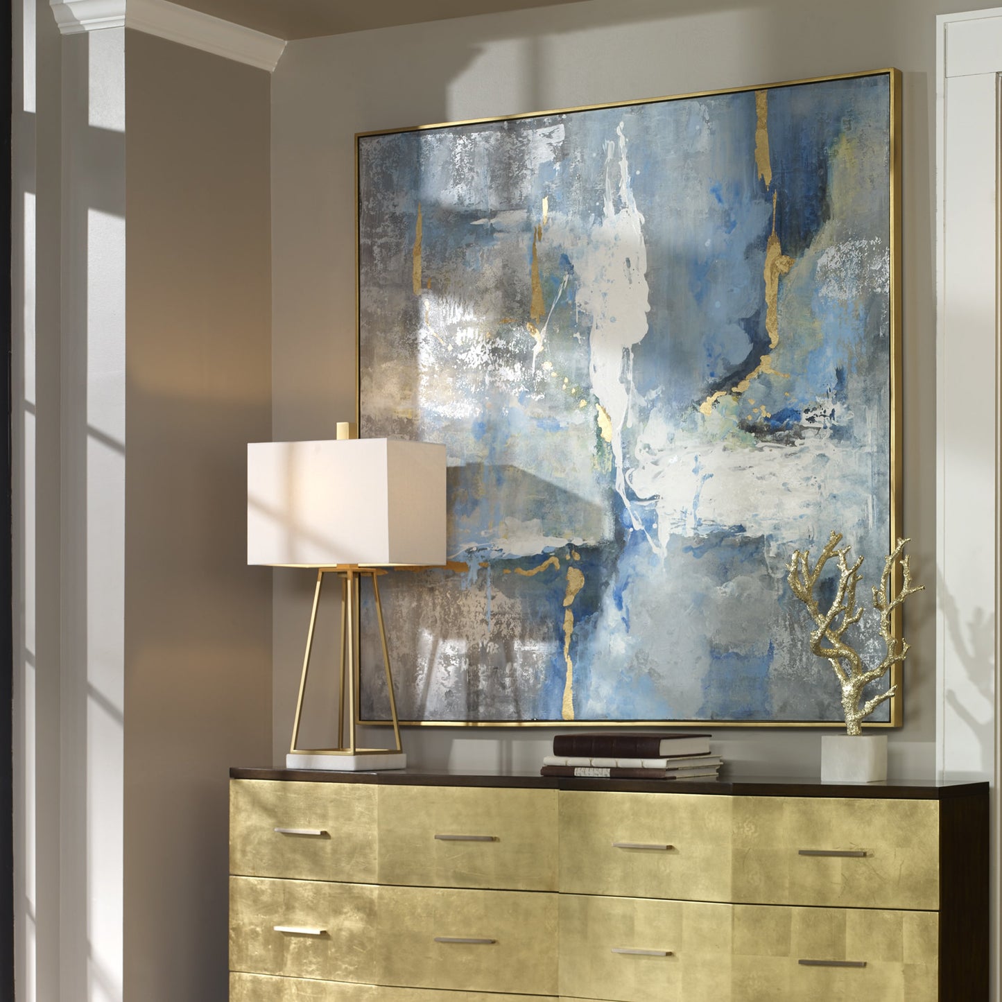 002 S-254081 | Lifestyle | Meditation Modern Art by Uttermost in multi. Made from pine, canvas, acrylic in a modern style.