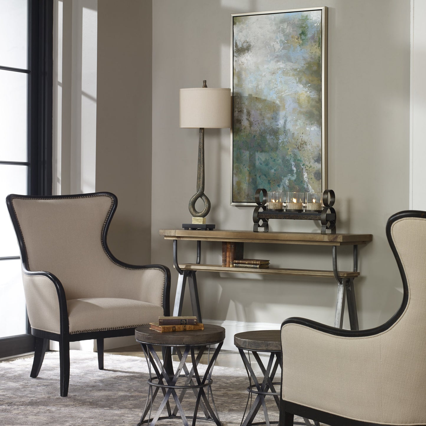 004 S-253940 | Lifestyle | Roaring Thunder Modern Art by Uttermost in multi. Made from canvas, firwood in a modern style.