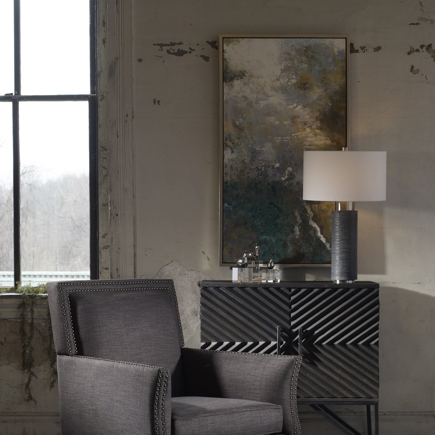 005 S-253940 | Lifestyle | Roaring Thunder Modern Art by Uttermost in multi. Made from canvas, firwood in a modern style.
