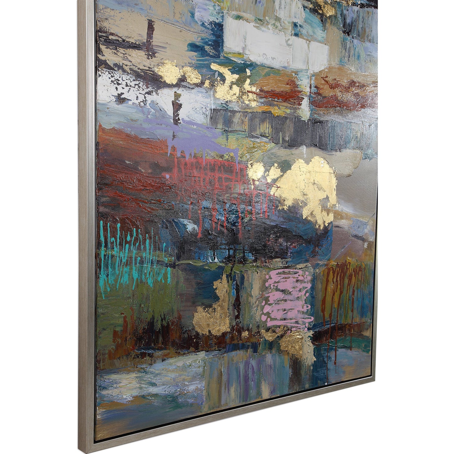 003 S-338840 | Additional Silo | Fiesta Hand Painted Canvas by Uttermost in multi. Made from fir wood, canvas, pu frame in a modern style.