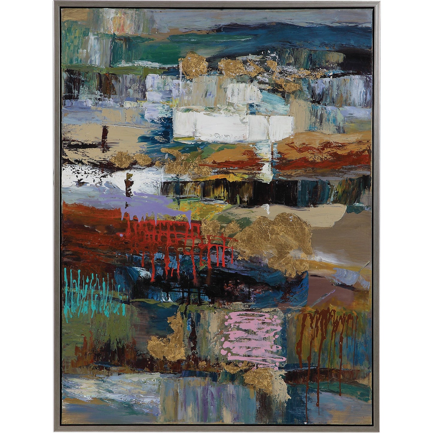 001 S-338840 | Additional Silo | Fiesta Hand Painted Canvas by Uttermost in multi. Made from fir wood, canvas, pu frame in a modern style.