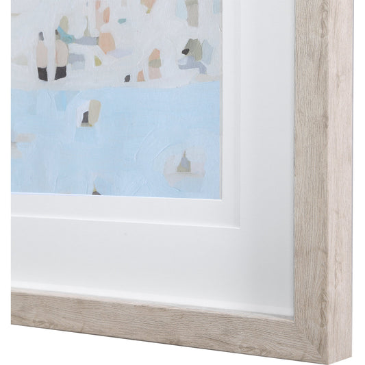 Sea Glass Sandbar Framed Prints by Uttermost in multi. Made from plastic, glass, mdf, paper in a coastal style.