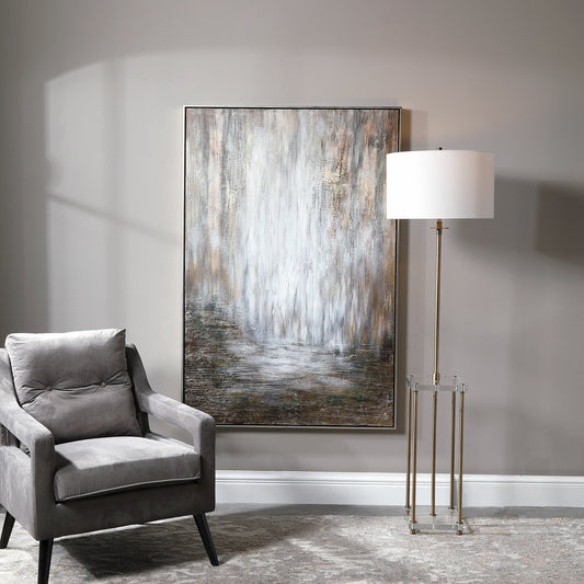 Desert Rain Hand Painted Abstract Art by Uttermost in multi. Made from fir wood, pu frame, canvas in a modern style.