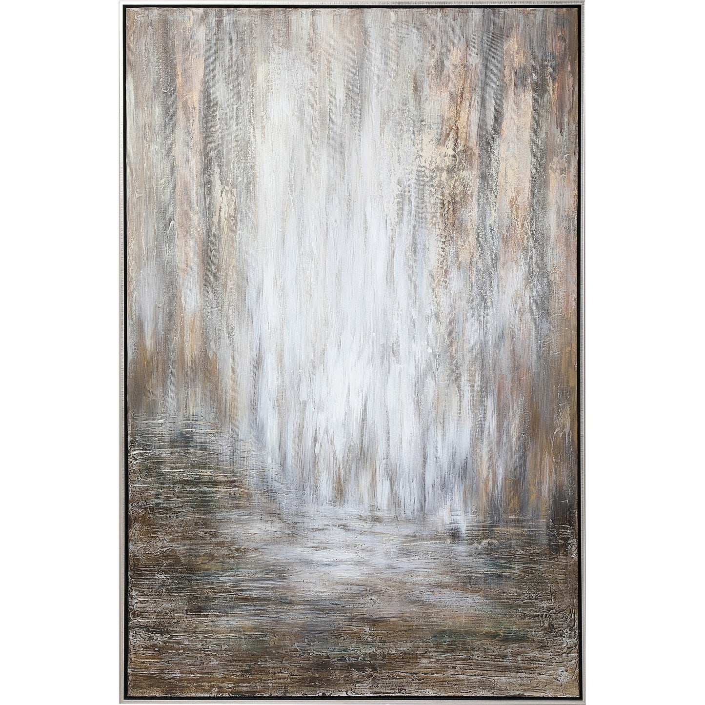 001 SR-824226 | Additional Silo | Desert Rain Hand Painted Abstract Art by Uttermost in multi. Made from fir wood, pu frame, canvas in a modern style.