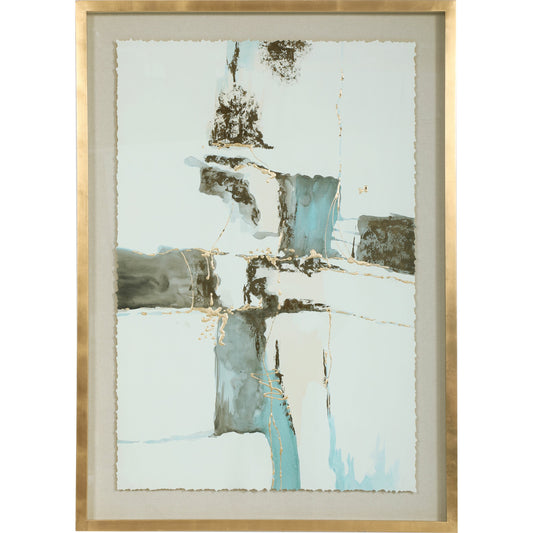 Crosswalk Abstract Art by Uttermost in multi. Made from paper, pine, mdf, glass, linen, acrylic in a modern style.