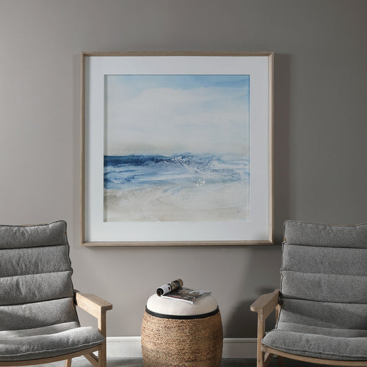 Surf and Sand Framed Print by Uttermost in multi. Made from pine, glass, mdf, paper in a coastal style.