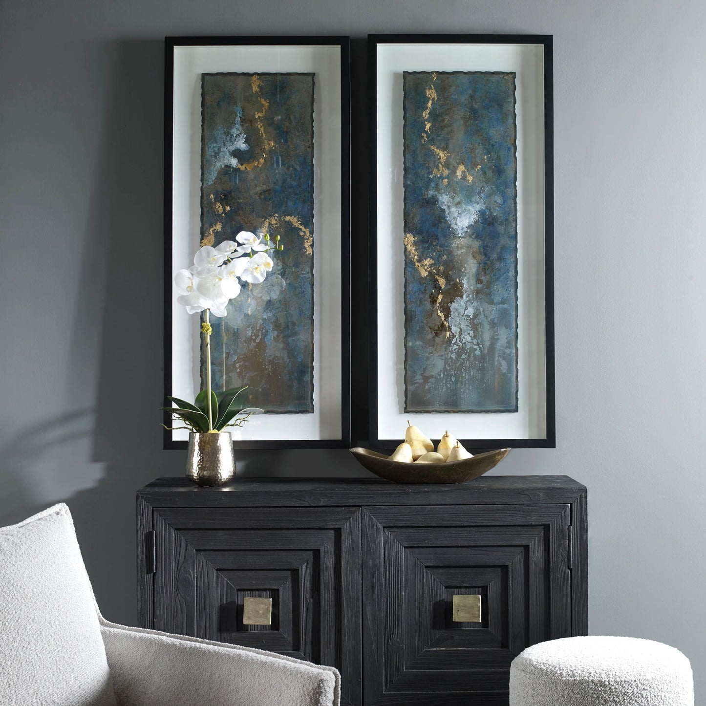 007 SI-1754811 | Lifestyle | Glimmering Agate by Uttermost in multi. Made from mdf, iron, pine, glass in a modern style.