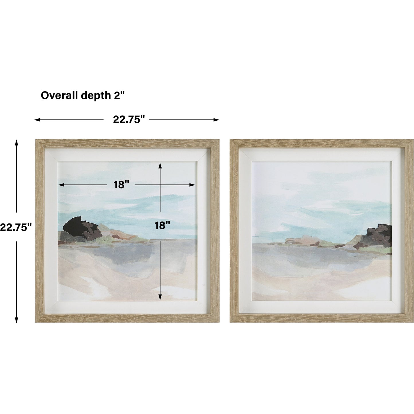 002 SI-1981459 | Additional Silo | Glacial Coast Framed Prints by Uttermost in multi and natural pine. Made from pine, mdf, veneer, linen in a coastal style.