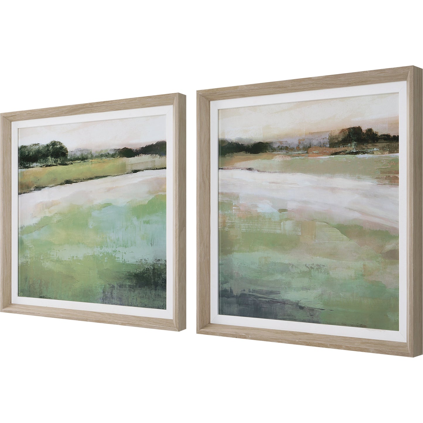 003 SI-1981464 | Additional Silo | Vivid Vista Framed Prints by Uttermost in multi and light white wash. Made from pine, mdf, veneer, linen in a modern style.