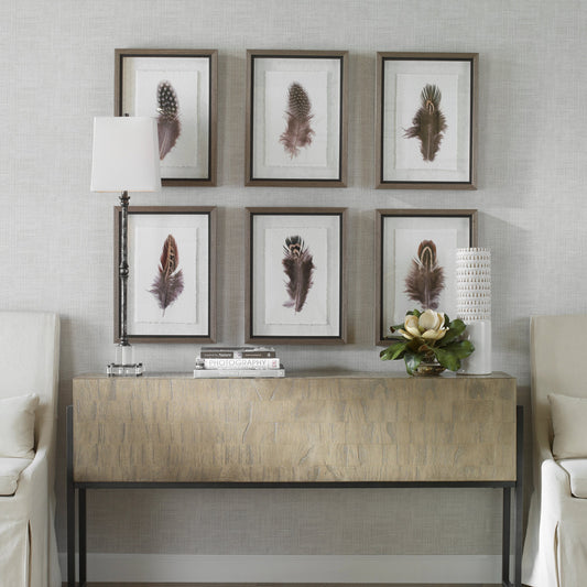 Birds of a Feather Framed Prints by Uttermost in multi. Made from plastic, glass, paper in a modern style.