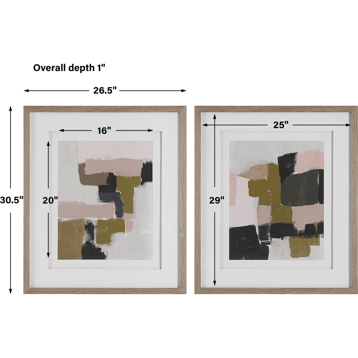 002 SI-1981467 | Additional Silo | Color Block Framed Prints by Uttermost in multi. Made from pine, glass, mdf, veneer, paper in a modern style.