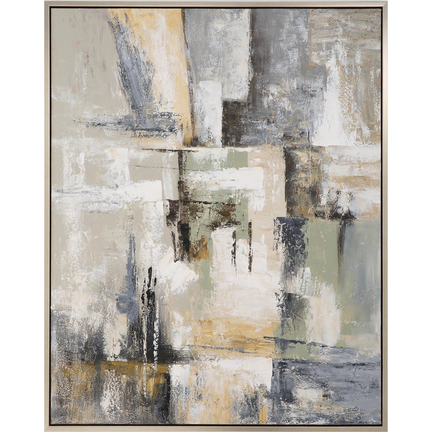001 SI-1981455 | Additional Silo | Intuition Hand Painted Art by Uttermost in multi and light pine. Made from canvas, pine wood, acrylic in a modern style.