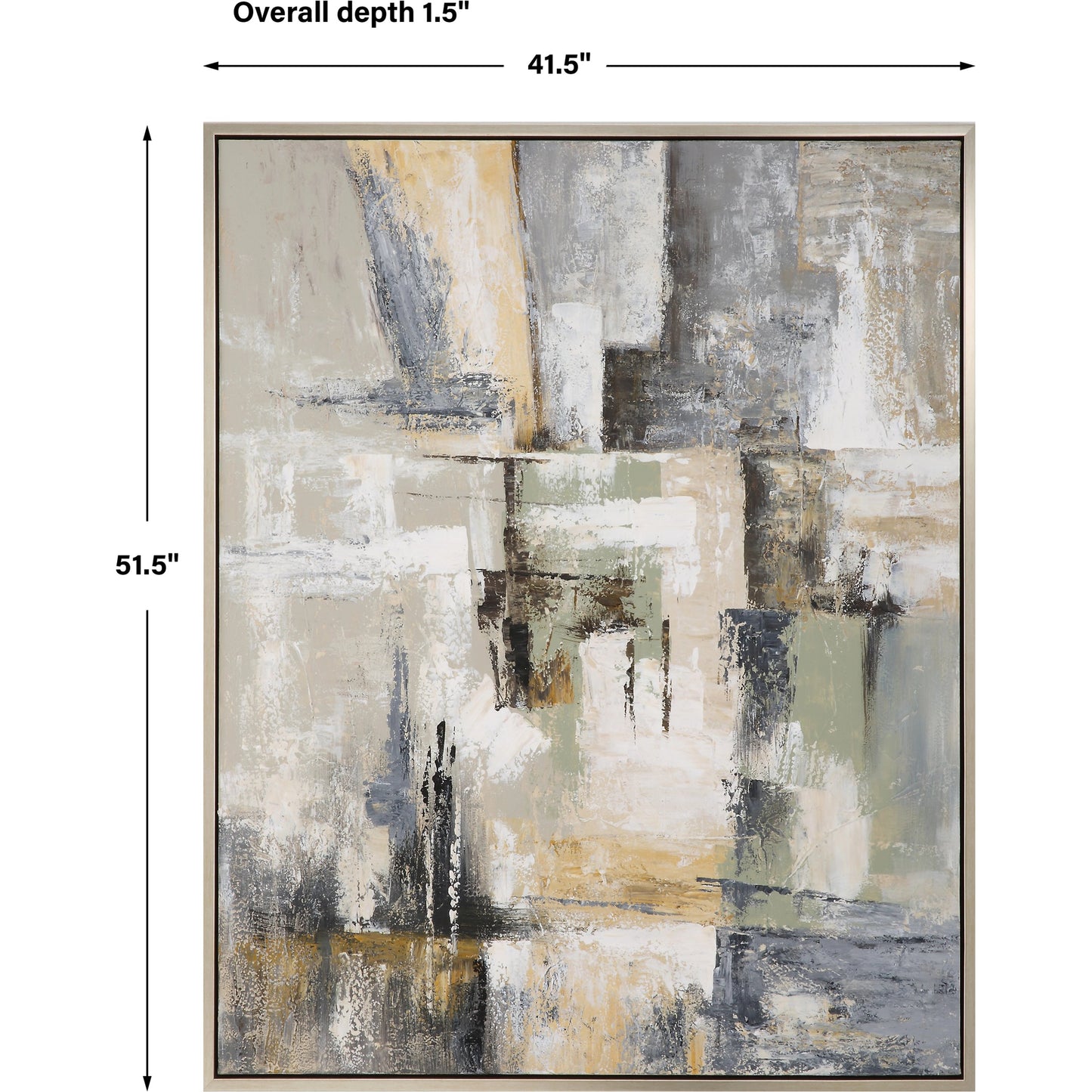 002 SI-1981455 | Additional Silo | Intuition Hand Painted Art by Uttermost in multi and light pine. Made from canvas, pine wood, acrylic in a modern style.
