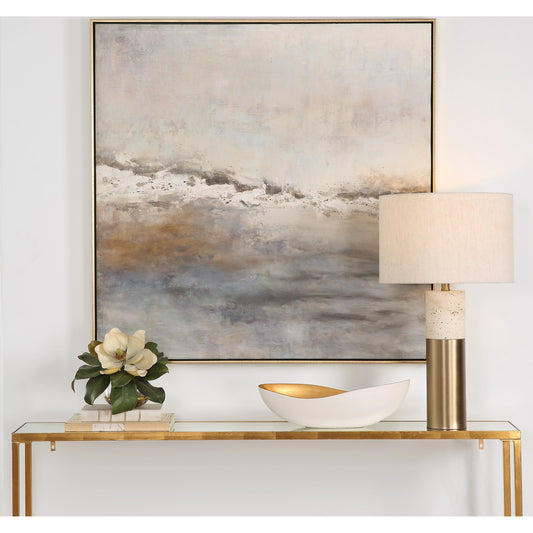 Storm Clouds Hand Painted Art by Uttermost in multi and gold. Made from fir wood, canvas, mdf in a modern style.