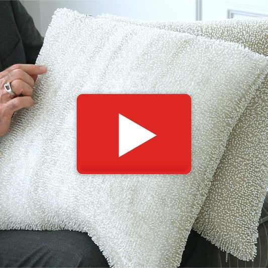 Shimmy Fringe Pillow by Global Views in silver and silver. Made from polyester with cotton lining fitted with glass beads in a transitional style.