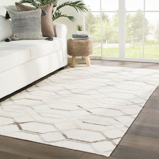 Anatolia AT17 Rug by Jaipur Living in ivory, light gray. Made from unique in a unique style.