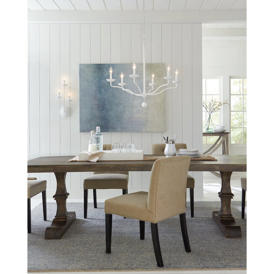 Annie Chandelier by Generation Lighting in plaster white. Made from steel in a modern style.